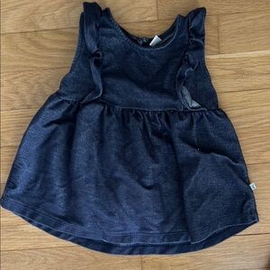 Petit Len Dark Blue Sleeveless Baby Dress